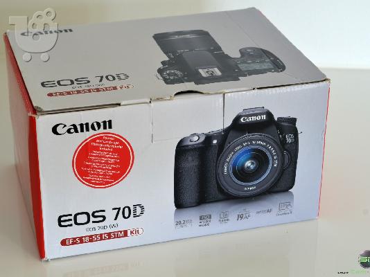PoulaTo: Canon - EOS 70D DSLR φωτογραφική μηχανή με 18-135mm IS STM Φακός - Μαύρο